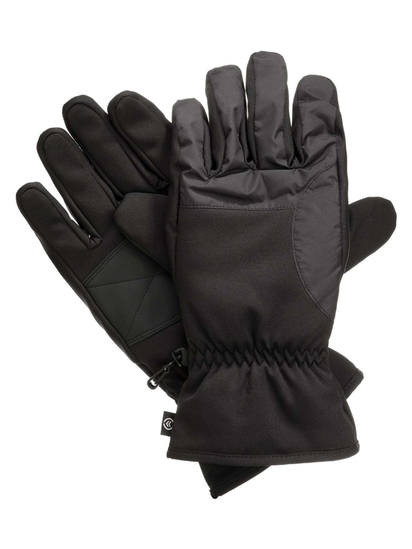 Isotoner Mens Waterproof Fleece Lined Warm Winter Ultra Dry Ski Gloves